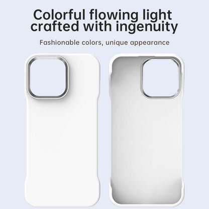 For iPhone 15 Pro Max Ultra-Slim Frameless TPU + PET + PC Shockproof Phone Case - White - EDA009752909A