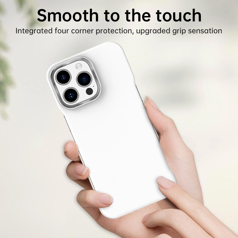 For iPhone 15 Pro Max Ultra-Slim Frameless TPU + PET + PC Shockproof Phone Case - White - EDA009752909A