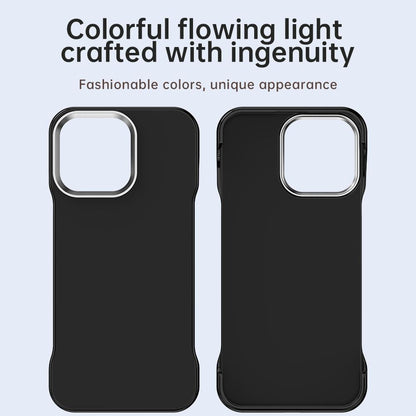 For iPhone 15 Pro Max Ultra-Slim Frameless TPU + PET + PC Shockproof Phone Case - Black - EDA009752909D