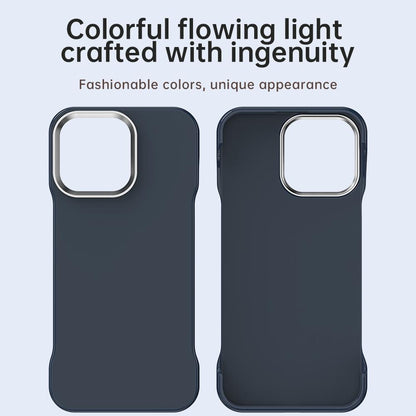 For iPhone 15 Pro Max Ultra-Slim Frameless TPU + PET + PC Shockproof Phone Case - Blue - EDA009752909E