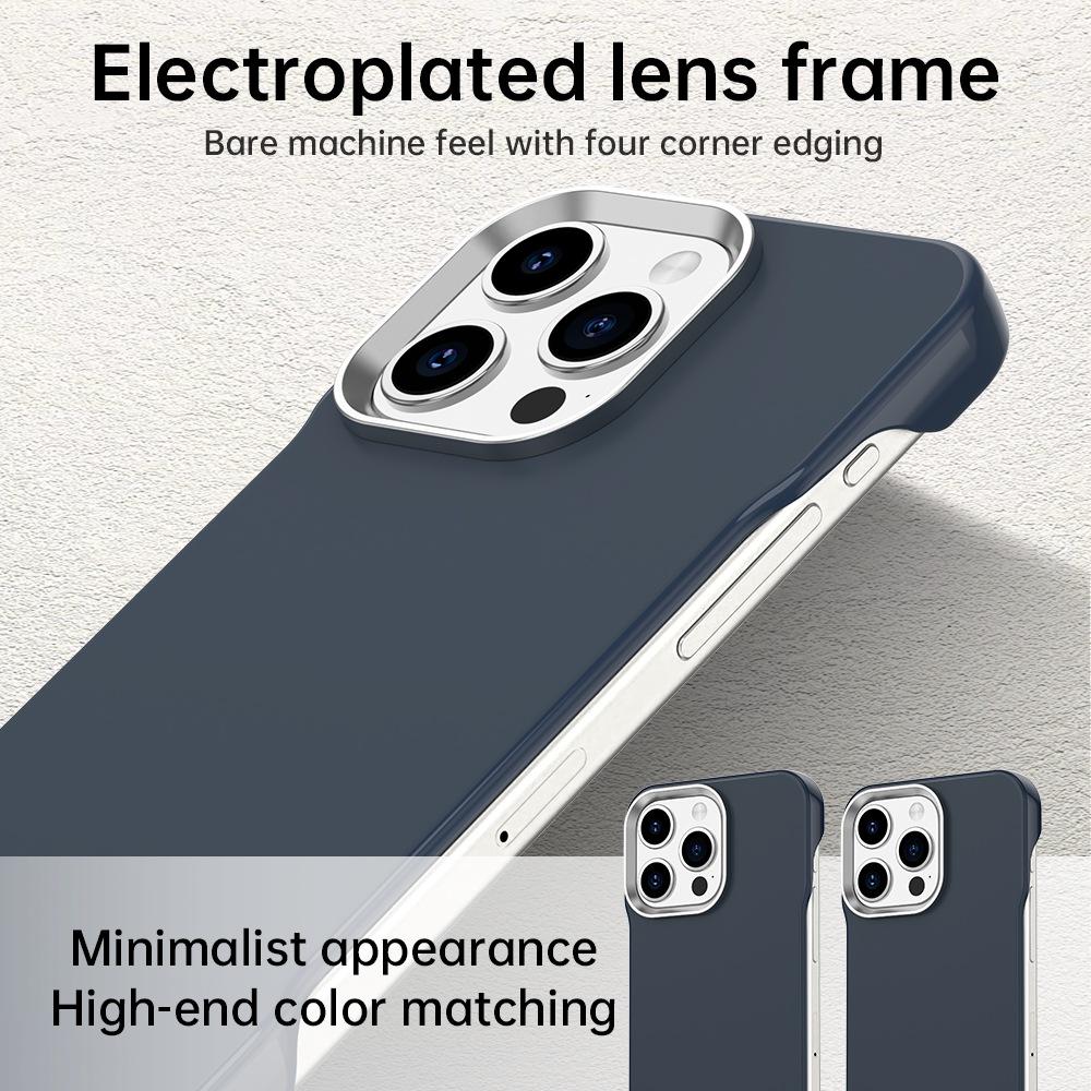 For iPhone 15 Pro Max Ultra-Slim Frameless TPU + PET + PC Shockproof Phone Case - Blue - EDA009752909E