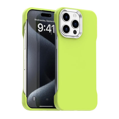 For iPhone 15 Pro Max Ultra-Slim Frameless TPU + PET + PC Shockproof Phone Case - Green - EDA009752909F