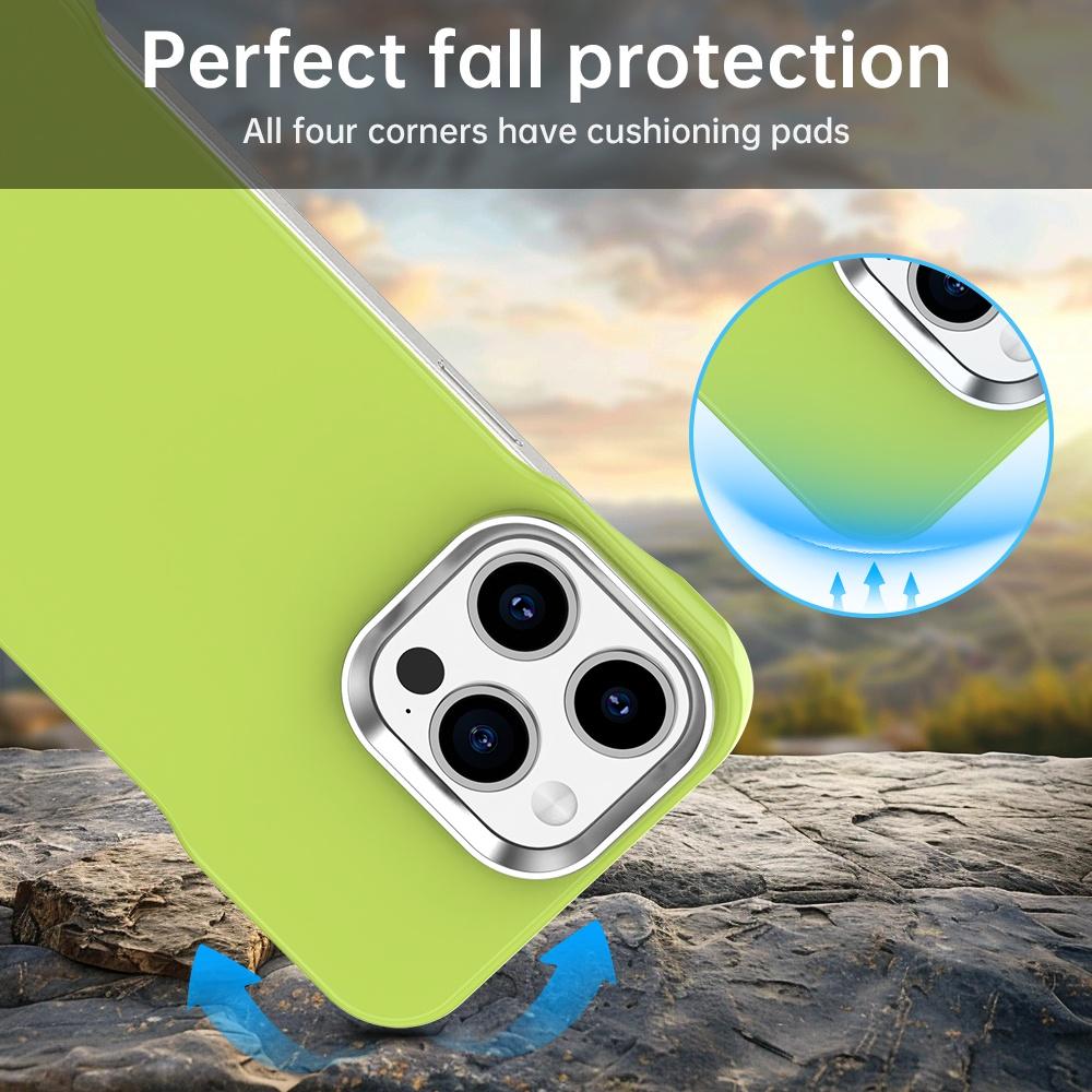 For iPhone 15 Pro Max Ultra-Slim Frameless TPU + PET + PC Shockproof Phone Case - Green - EDA009752909F