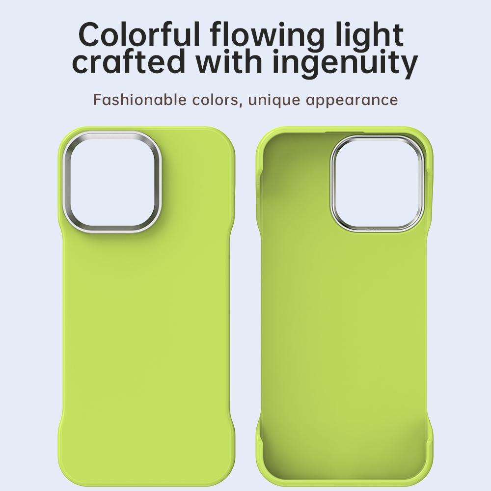 For iPhone 15 Pro Max Ultra-Slim Frameless TPU + PET + PC Shockproof Phone Case - Green - EDA009752909F