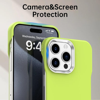 For iPhone 15 Pro Max Ultra-Slim Frameless TPU + PET + PC Shockproof Phone Case - Green - EDA009752909F