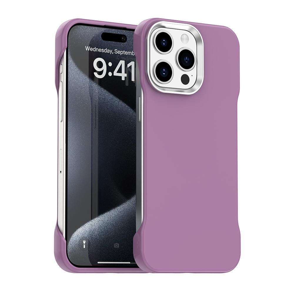 For iPhone 15 Pro Max Ultra-Slim Frameless TPU + PET + PC Shockproof Phone Case - Purple - EDA009752909G