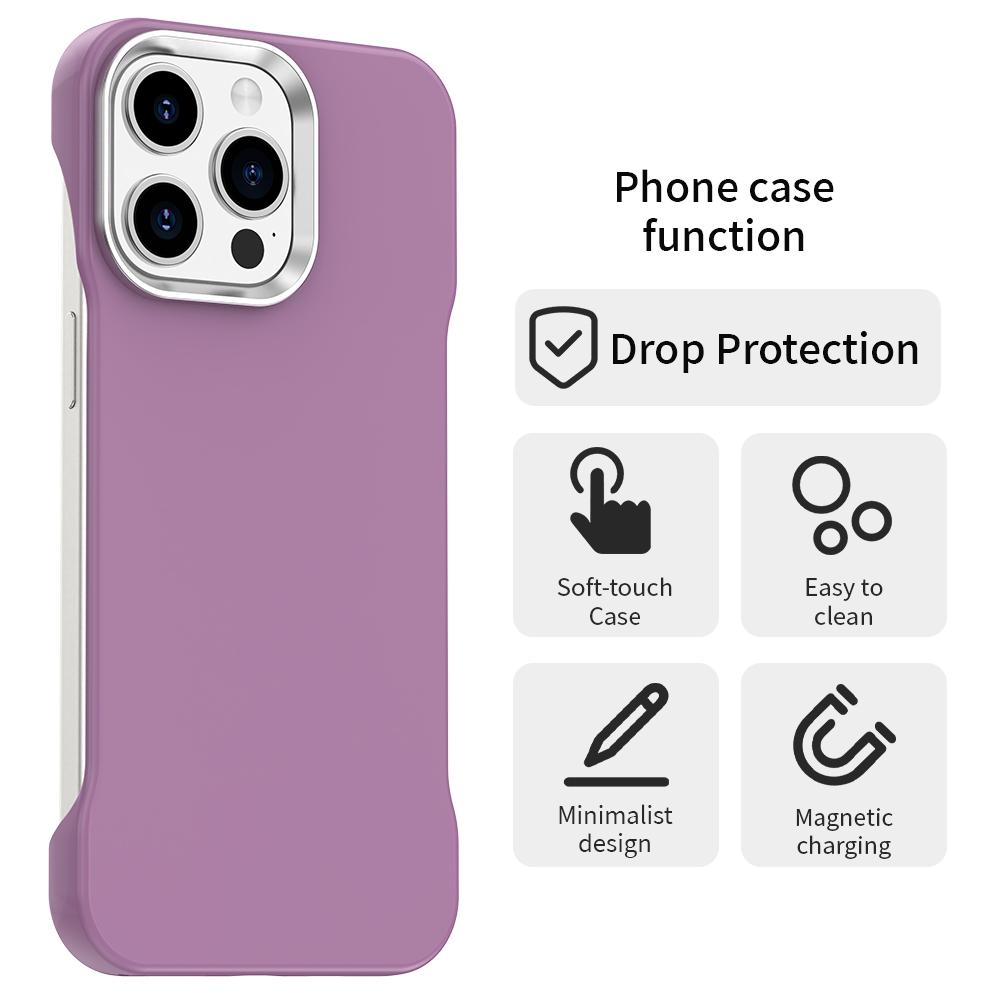 For iPhone 15 Pro Max Ultra-Slim Frameless TPU + PET + PC Shockproof Phone Case - Purple - EDA009752909G
