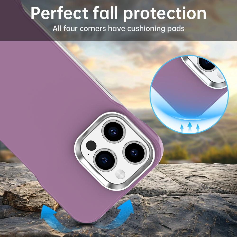 For iPhone 15 Pro Max Ultra-Slim Frameless TPU + PET + PC Shockproof Phone Case - Purple - EDA009752909G
