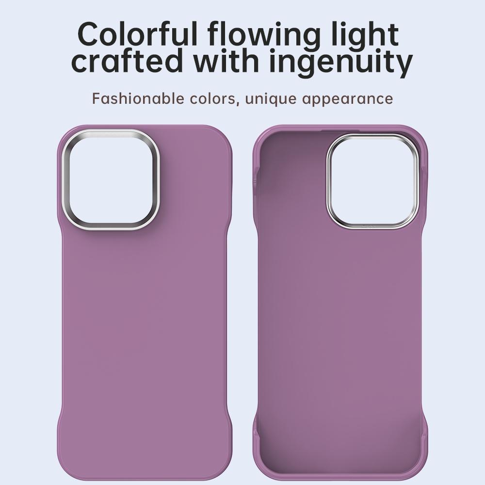 For iPhone 15 Pro Max Ultra-Slim Frameless TPU + PET + PC Shockproof Phone Case - Purple - EDA009752909G
