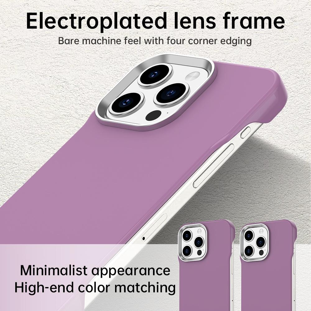 For iPhone 15 Pro Max Ultra-Slim Frameless TPU + PET + PC Shockproof Phone Case - Purple - EDA009752909G