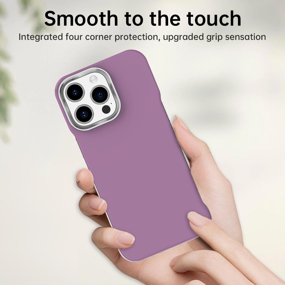 For iPhone 15 Pro Max Ultra-Slim Frameless TPU + PET + PC Shockproof Phone Case - Purple - EDA009752909G