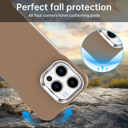 For iPhone 15 Pro Max Ultra-Slim Frameless TPU + PET + PC Shockproof Phone Case - Brown - EDA009752909H