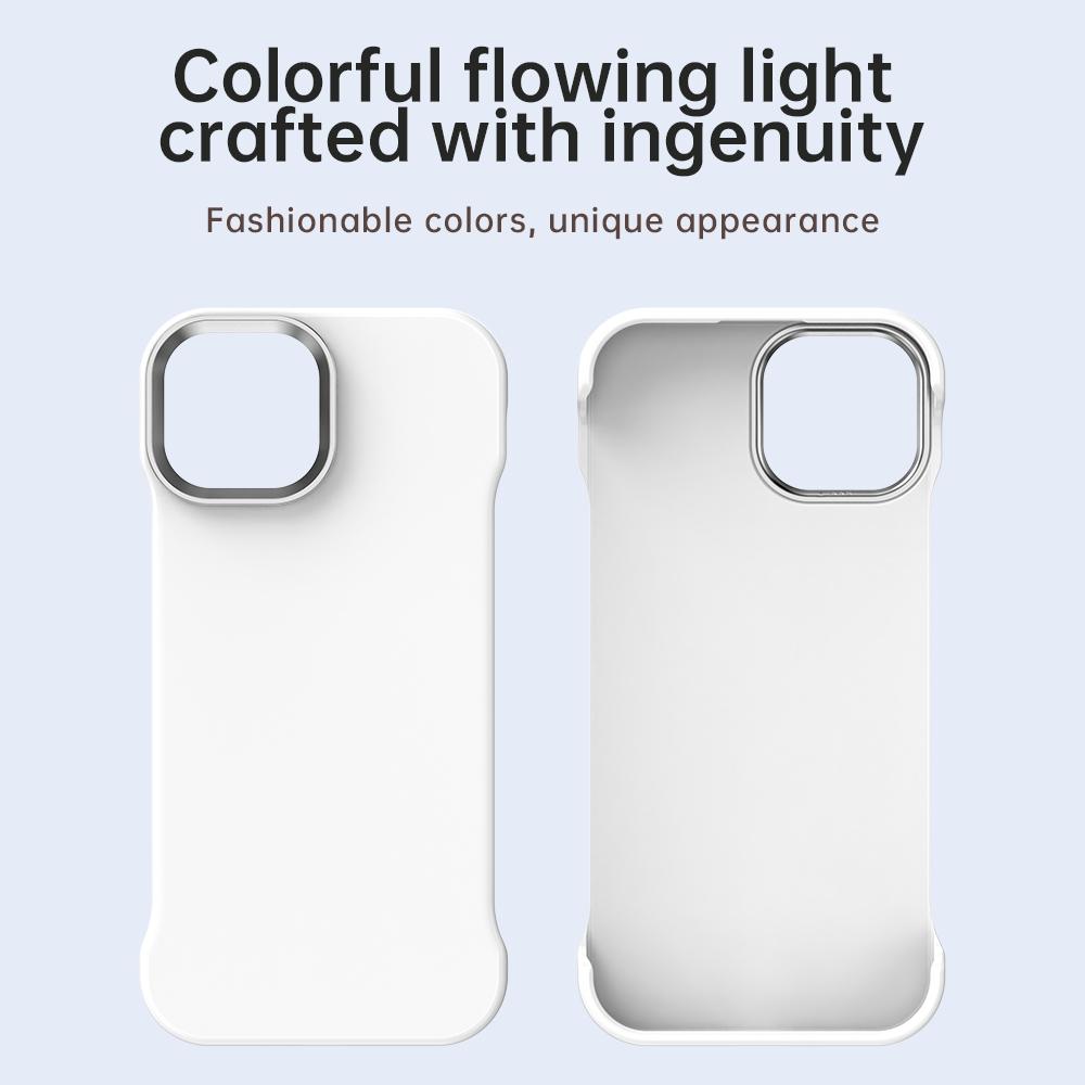 For iPhone 15 Plus Ultra-Slim Frameless TPU + PET + PC Shockproof Phone Case - White - EDA009752911A