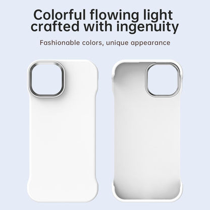 For iPhone 15 Plus Ultra-Slim Frameless TPU + PET + PC Shockproof Phone Case - White - EDA009752911A