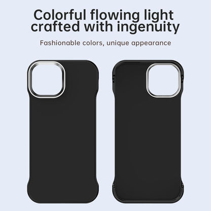 For iPhone 15 Plus Ultra-Slim Frameless TPU + PET + PC Shockproof Phone Case - Black - EDA009752911D
