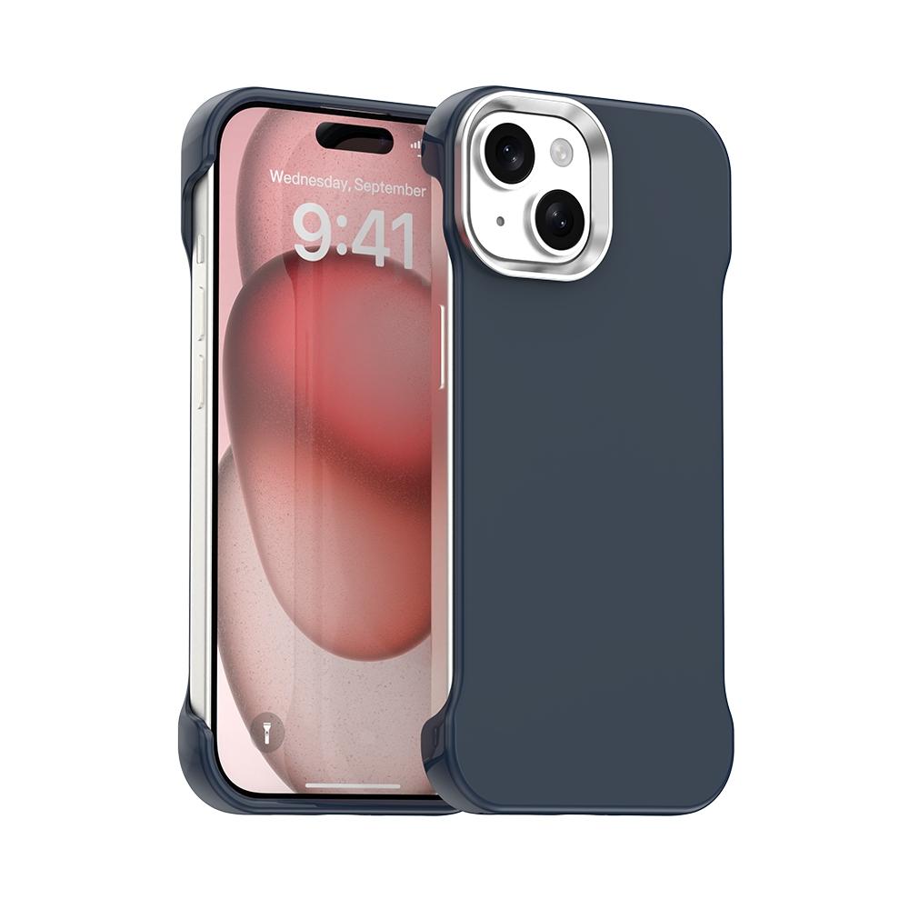 For iPhone 15 Plus Ultra-Slim Frameless TPU + PET + PC Shockproof Phone Case - Blue - EDA009752911E