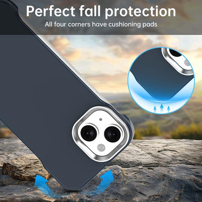 For iPhone 15 Plus Ultra-Slim Frameless TPU + PET + PC Shockproof Phone Case - Blue - EDA009752911E