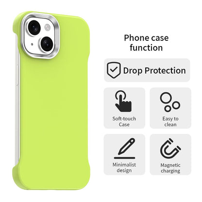 For iPhone 15 Plus Ultra-Slim Frameless TPU + PET + PC Shockproof Phone Case - Green - EDA009752911F
