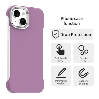 For iPhone 15 Plus Ultra-Slim Frameless TPU + PET + PC Shockproof Phone Case - Purple - EDA009752911G