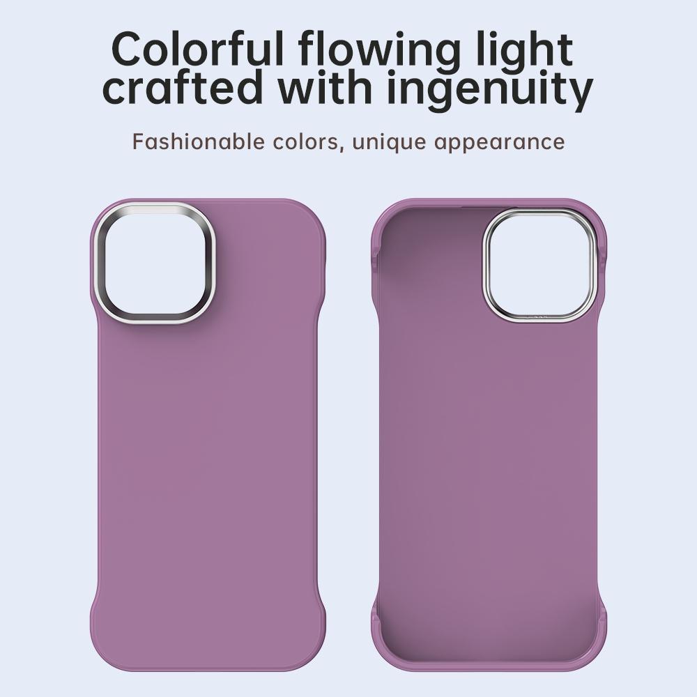 For iPhone 15 Plus Ultra-Slim Frameless TPU + PET + PC Shockproof Phone Case - Purple - EDA009752911G