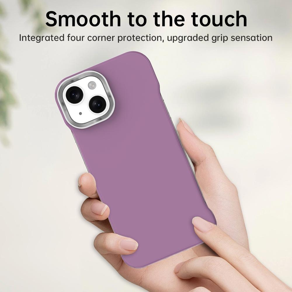 For iPhone 15 Plus Ultra-Slim Frameless TPU + PET + PC Shockproof Phone Case - Purple - EDA009752911G