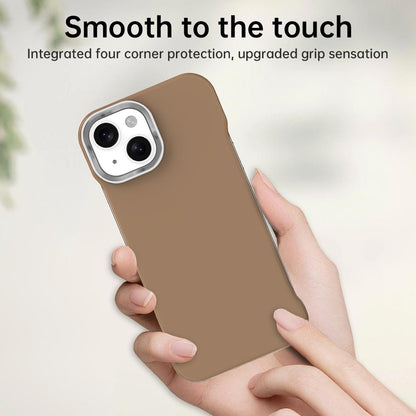 For iPhone 15 Plus Ultra-Slim Frameless TPU + PET + PC Shockproof Phone Case - Brown - EDA009752911H