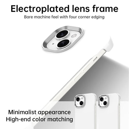 For iPhone 15 Ultra-Slim Frameless TPU + PET + PC Shockproof Phone Case - White - EDA009752912A
