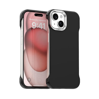 For iPhone 15 Ultra-Slim Frameless TPU + PET + PC Shockproof Phone Case - Black - EDA009752912D
