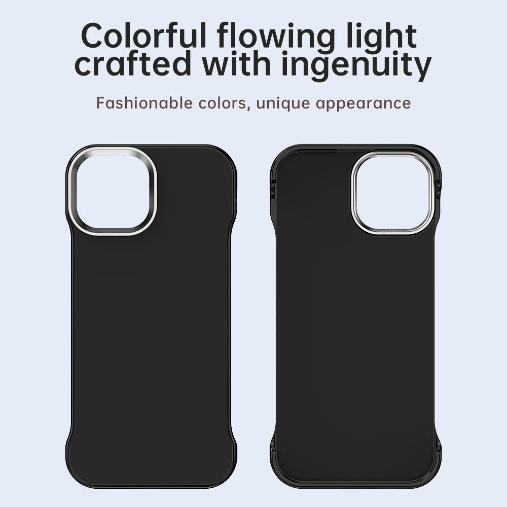 For iPhone 15 Ultra-Slim Frameless TPU + PET + PC Shockproof Phone Case - Black - EDA009752912D