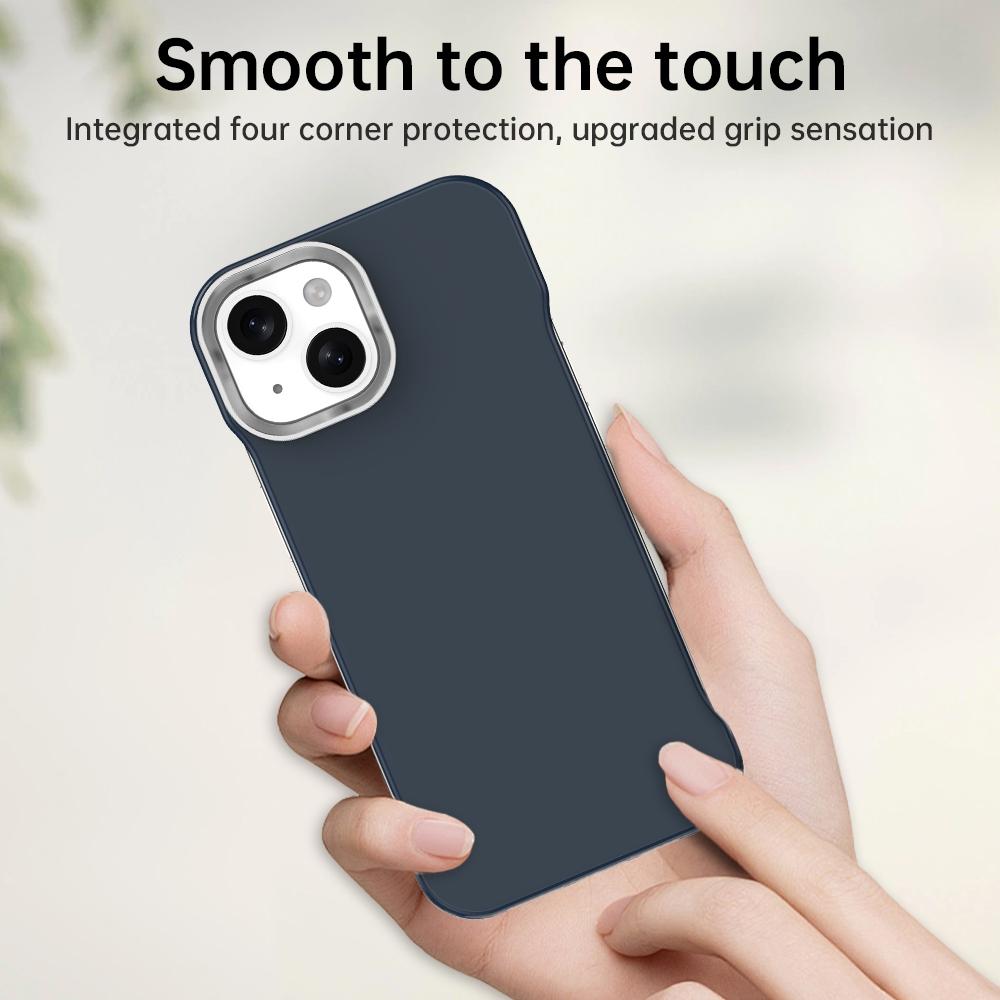 For iPhone 15 Ultra-Slim Frameless TPU + PET + PC Shockproof Phone Case - Blue - EDA009752912E