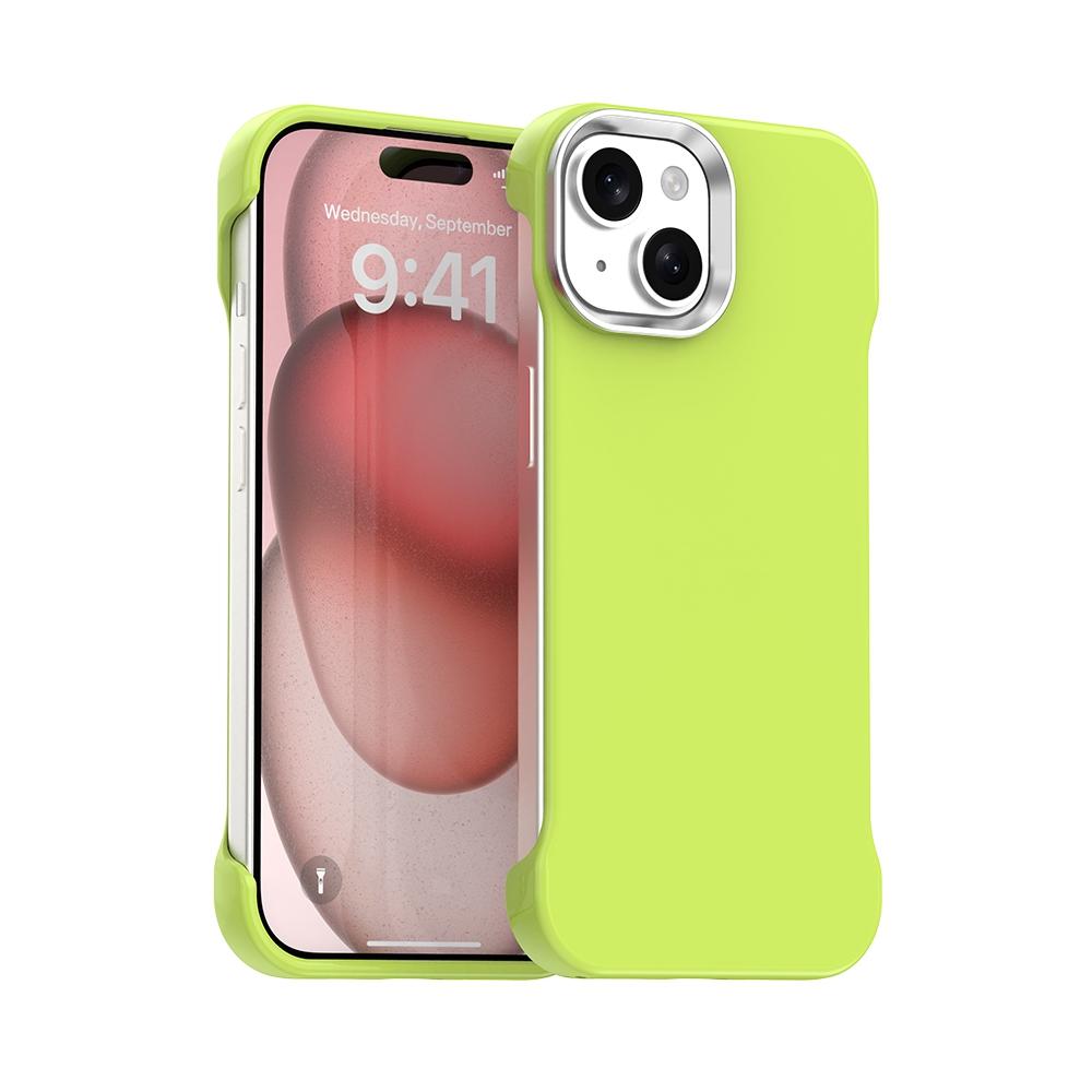 For iPhone 15 Ultra-Slim Frameless TPU + PET + PC Shockproof Phone Case - Green - EDA009752912F