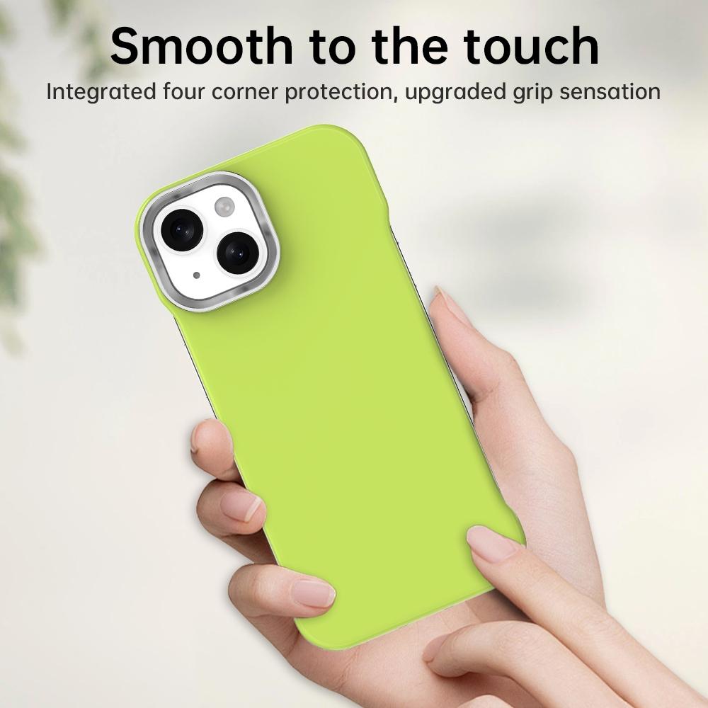 For iPhone 15 Ultra-Slim Frameless TPU + PET + PC Shockproof Phone Case - Green - EDA009752912F