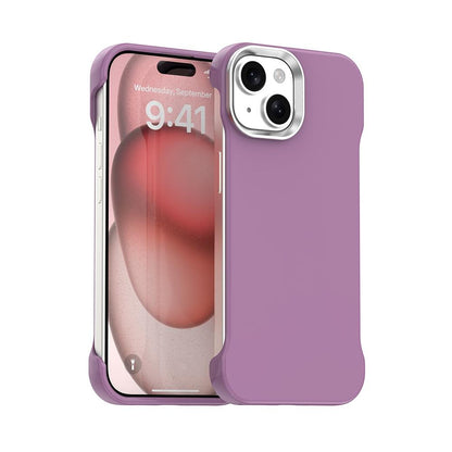 For iPhone 15 Ultra-Slim Frameless TPU + PET + PC Shockproof Phone Case - Purple - EDA009752912G