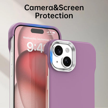 For iPhone 15 Ultra-Slim Frameless TPU + PET + PC Shockproof Phone Case - Purple - EDA009752912G