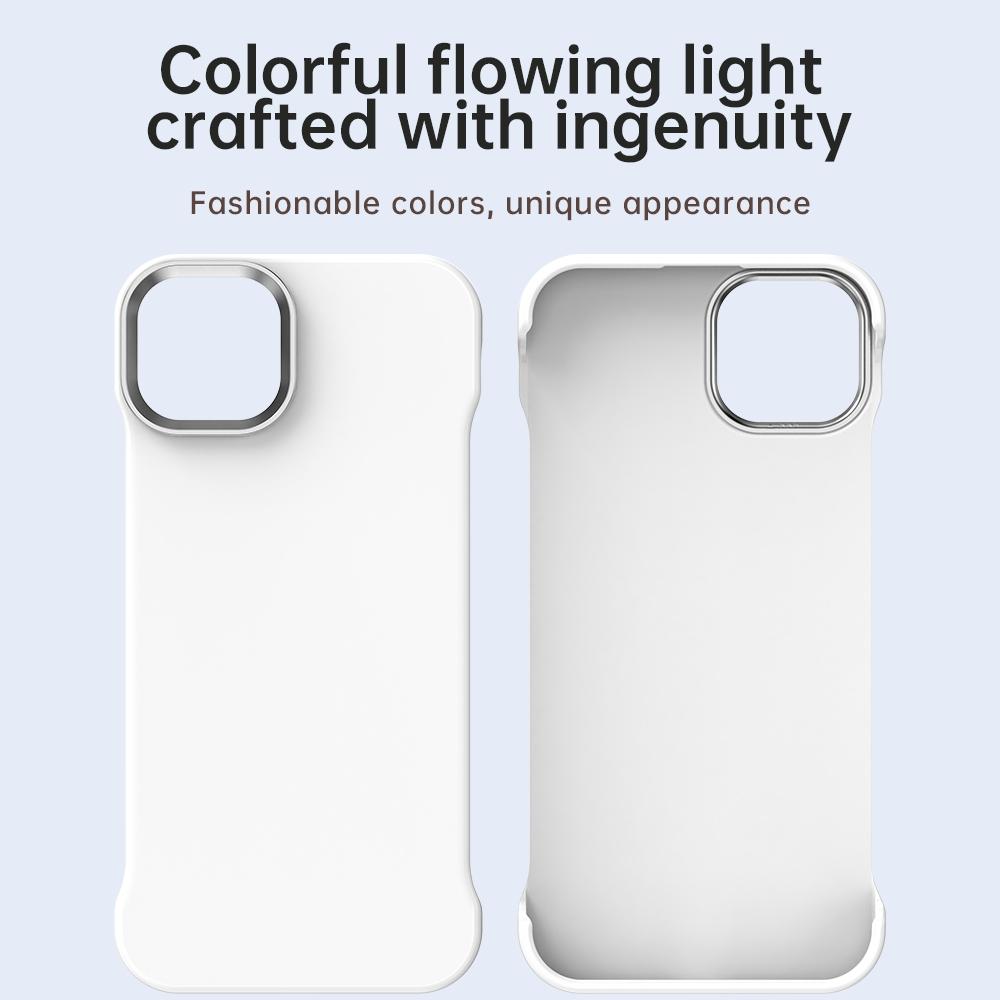 For iPhone 14 Plus Ultra-Slim Frameless TPU + PET + PC Shockproof Phone Case - White - EDA009752913A