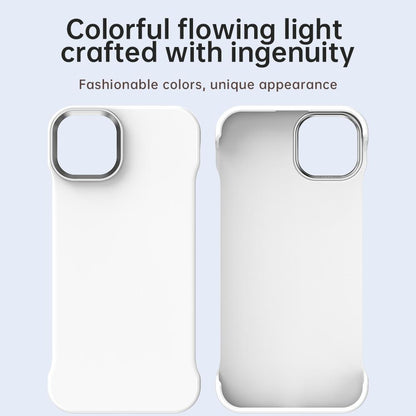 For iPhone 14 Plus Ultra-Slim Frameless TPU + PET + PC Shockproof Phone Case - White - EDA009752913A