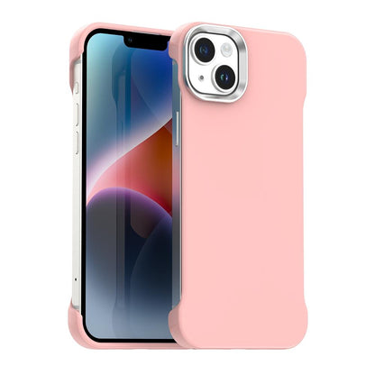 For iPhone 14 Plus Ultra-Slim Frameless TPU + PET + PC Shockproof Phone Case - Pink - EDA009752913C