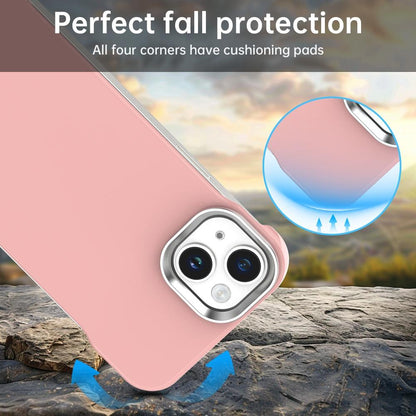 For iPhone 14 Plus Ultra-Slim Frameless TPU + PET + PC Shockproof Phone Case - Pink - EDA009752913C