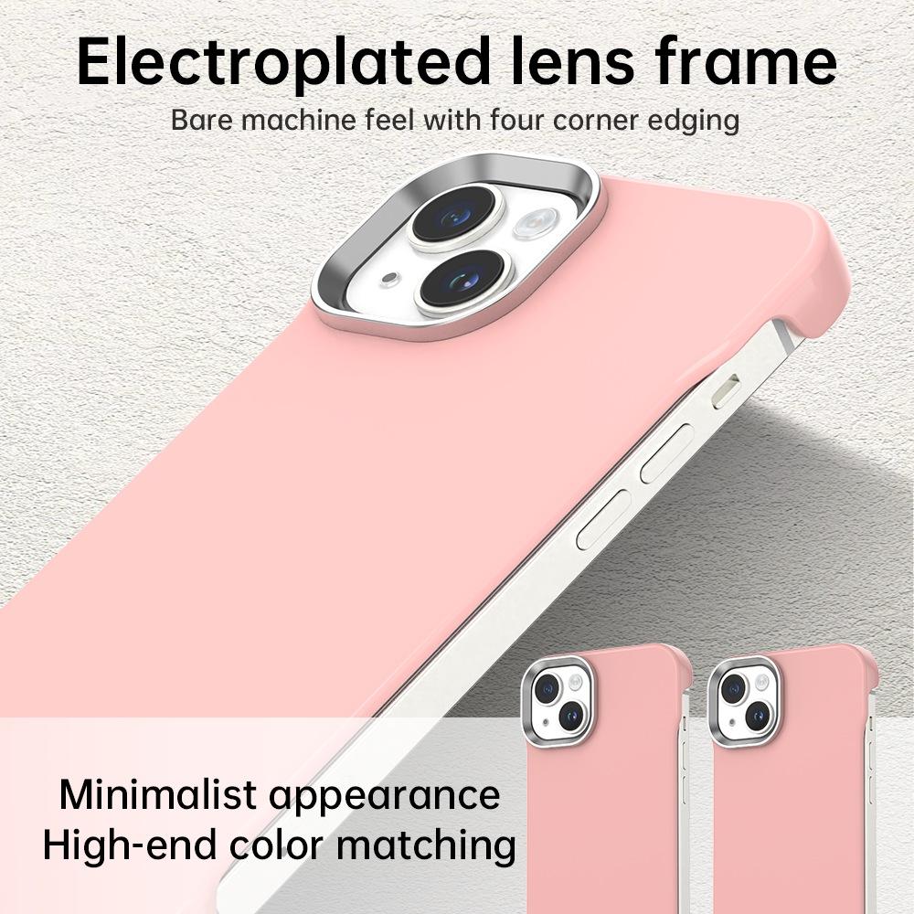 For iPhone 14 Plus Ultra-Slim Frameless TPU + PET + PC Shockproof Phone Case - Pink - EDA009752913C