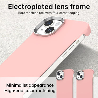 For iPhone 14 Plus Ultra-Slim Frameless TPU + PET + PC Shockproof Phone Case - Pink - EDA009752913C