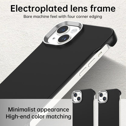 For iPhone 14 Plus Ultra-Slim Frameless TPU + PET + PC Shockproof Phone Case - Black - EDA009752913D