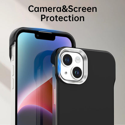 For iPhone 14 Plus Ultra-Slim Frameless TPU + PET + PC Shockproof Phone Case - Black - EDA009752913D