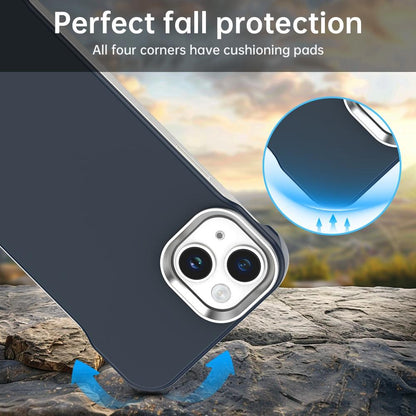 For iPhone 14 Plus Ultra-Slim Frameless TPU + PET + PC Shockproof Phone Case - Blue - EDA009752913E