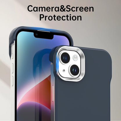 For iPhone 14 Plus Ultra-Slim Frameless TPU + PET + PC Shockproof Phone Case - Blue - EDA009752913E