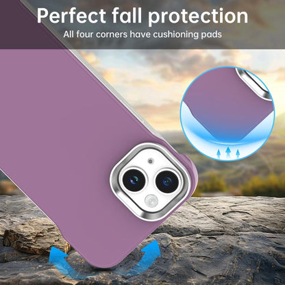 For iPhone 14 Plus Ultra-Slim Frameless TPU + PET + PC Shockproof Phone Case - Purple - EDA009752913G