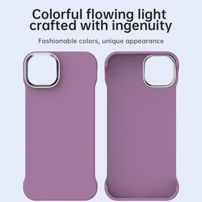 For iPhone 14 Plus Ultra-Slim Frameless TPU + PET + PC Shockproof Phone Case - Purple - EDA009752913G