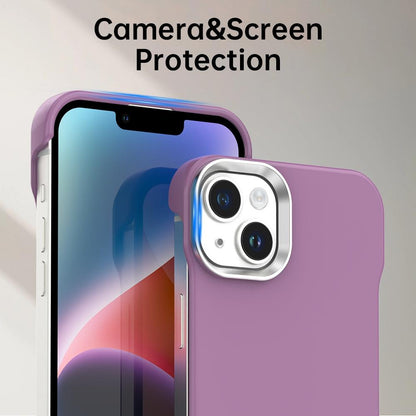 For iPhone 14 Plus Ultra-Slim Frameless TPU + PET + PC Shockproof Phone Case - Purple - EDA009752913G