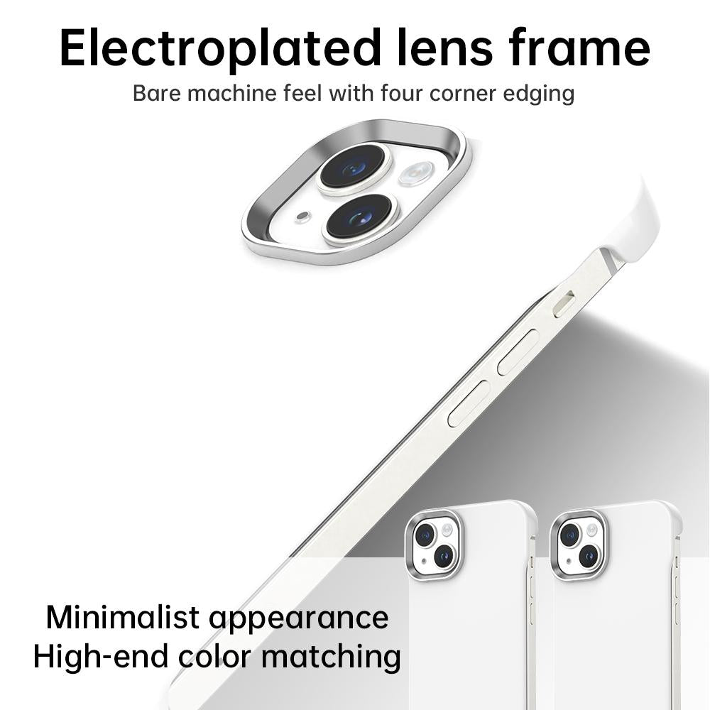 For iPhone 14 Ultra-Slim Frameless TPU + PET + PC Shockproof Phone Case - White - EDA009752914A