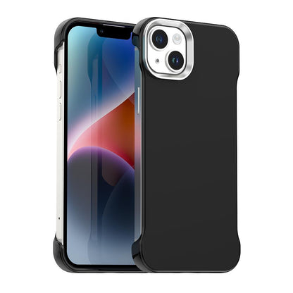 For iPhone 14 Ultra-Slim Frameless TPU + PET + PC Shockproof Phone Case - Black - EDA009752914D