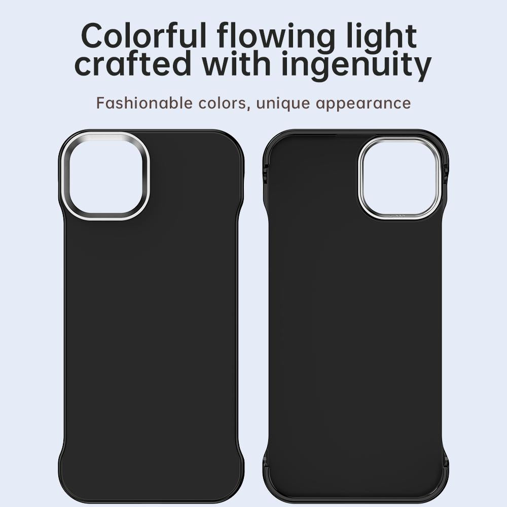 For iPhone 14 Ultra-Slim Frameless TPU + PET + PC Shockproof Phone Case - Black - EDA009752914D